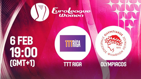 LIVE streaming Ρίγα-Ολυμπιακός για την Ευρωλίγκα Γυναικών (video)
