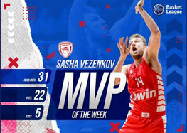 Basket League: Ο Σάσα Βεζένκοφ νέος MVP of the Week!