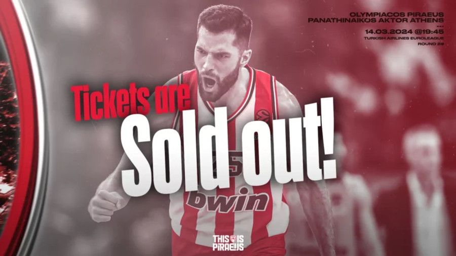 Ολυμπιακός-Παναθηναϊκός: Sold out σε 2,5 ώρες! (pic)