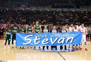 Basket League: Το καθολικό μήνυμα συμπαράστασης στον Στέφαν Γέλοβατς (pics &amp; vid)