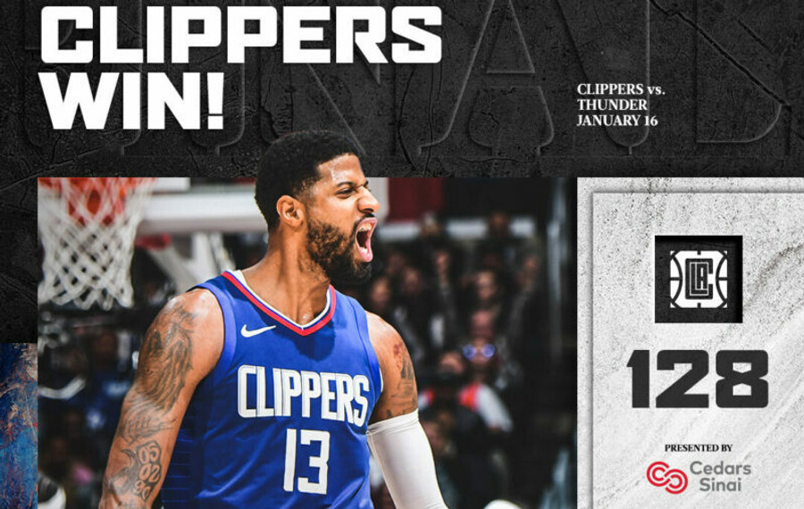 Κλίπερς-Θάντερ 128-117: Με εμφάνιση Πολ Τζορτζ από τα παλιά (video)