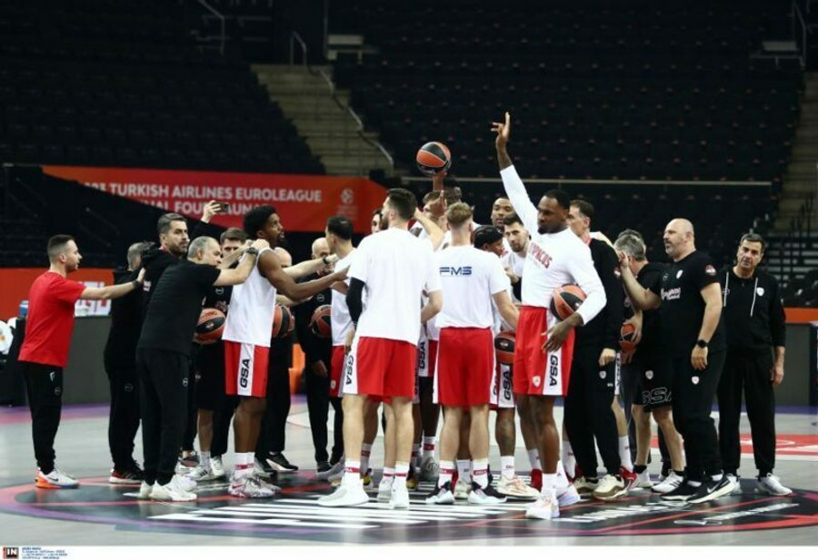 Ολυμπιακός: Το video από την προπόνηση στη Zalgirio Arena