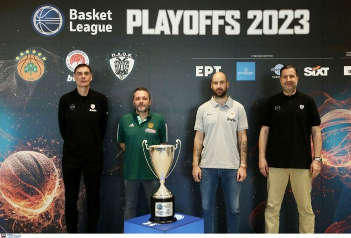 H photo gallery από τη συνέντευξη Τύπου για τα playoffs της Basket League