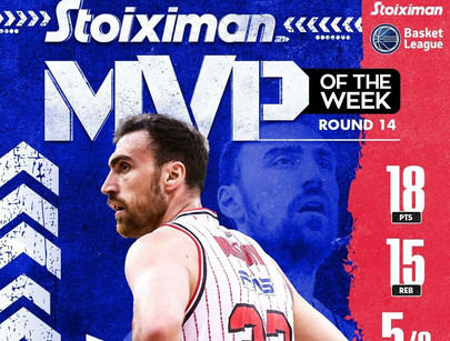 Stoiximan MVP of the Week για 2η φορά ο Μιλουτίνοβ