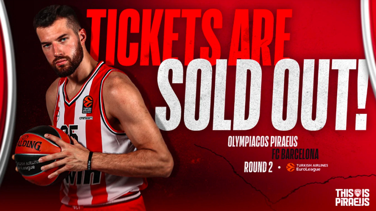 Ολυμπιακός: Sold out ο αγώνας με την Μπαρτσελόνα!