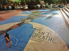 Σεπόλια: &quot;We can&#039;t breathe&quot; στο γήπεδο με το γκράφιτι του Αντετοκούνμπο (pic)