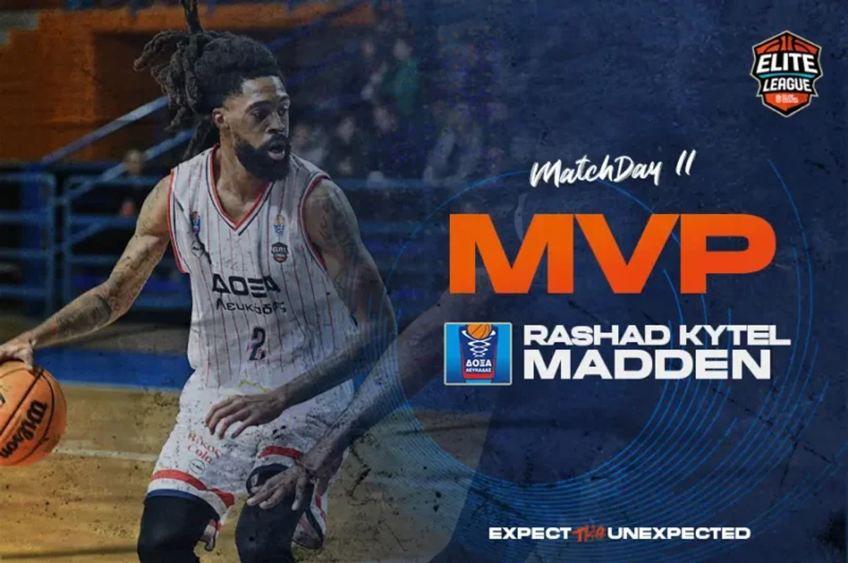 Elite League: MVP της 11ης αγωνιστικής ο Μάντεν