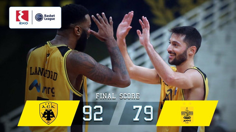 Τα highlights του ΑΕΚ - Άρης 92-79 (video)