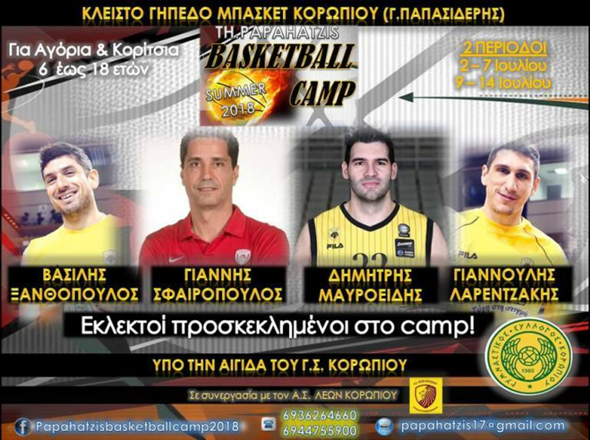 Αντίστροφη μέτρηση για το «TH. PAPAHATZIS BASKETBALL CAMP»!