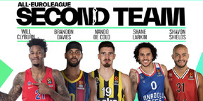 Euroleague: Με Ντε Κολό και 4 Αμερικανούς η 2η καλύτερη πεντάδα