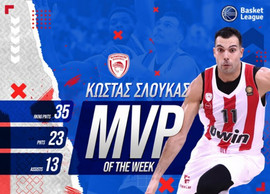 Basket League: MVP της 2ης αγωνιστικής o Κώστας Σλούκας!