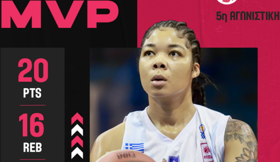 Α1 Γυναικών: Back-to-back MVP η Στάσα Κάρεϊ - Οι πρώτες σε κάθε κατηγορία