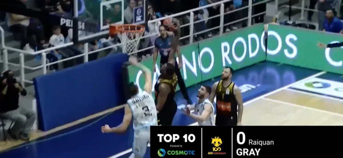 Stoiximan GBL Top-10: Νο1 το κάρφωμα του Γκρέι (vid)