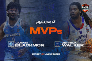 Elite League: Μπλάκμον και Γουόκερ οι MVP της 12ης αγωνιστικής