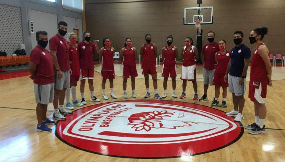 Η πρώτη προπόνηση της ομάδας Μπάσκετ Γυναικών του Ολυμπιακού