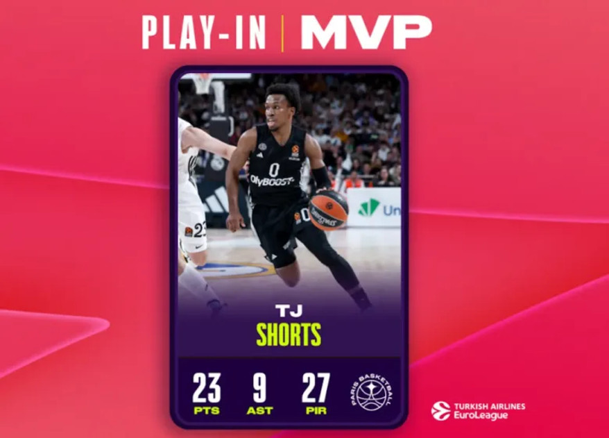 O Tι Τζέι Σορτς της Παρί MVP στα play-in της EuroLeague