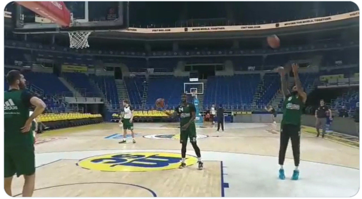 Παναθηναϊκός: Η πρωινή προπόνηση στο Ulker Sports Hall (vid)