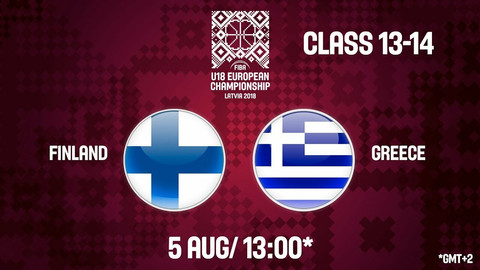 Live streaming Φινλανδία-Ελλάδα (14.00) για τη 13η θέση του Eurobasket U18