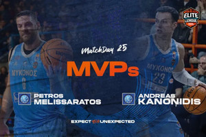MVP της 25ης αγωνιστικής οι συμπαίκτες Μελισσαράτος και Κανονίδης!