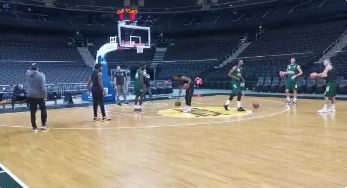 Παναθηναϊκός: Η προπόνηση στη Zalgirio Arena (vids)