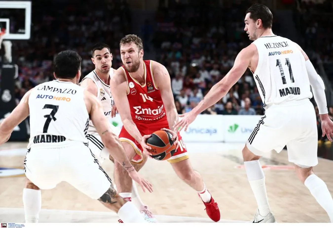 Ρεάλ Μαδρίτης-Ολυμπιακός 80-72: Μπλακ άουτ στο τέλος και τώρα Game 4