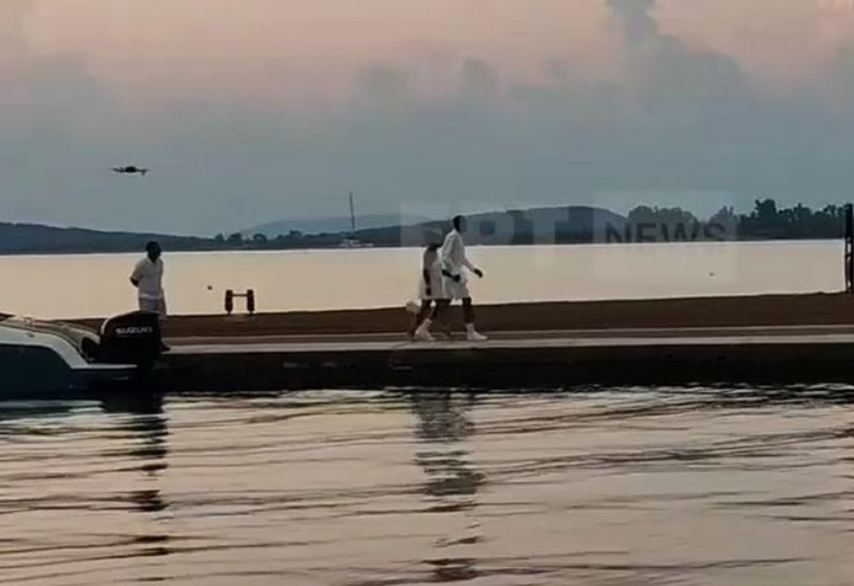 Γάμος Γιάννη-Μαράια: Με πυροτεχνήματα και White Party ξεκίνησε το τριήμερο (vids)