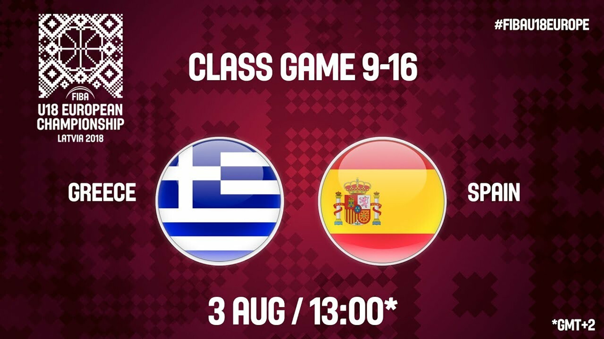 Live streaming Ελλάδα-Ισπανία για τις θέσεις 9-16 του Eurobasket U18 (14.00)