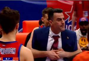 Ξέσπασμα και αποβολή Πιστιόλη στο ΤΣΣΚΑ Μόσχας-Λοκομοτίβ Κουμπάν 104-106! (vid)