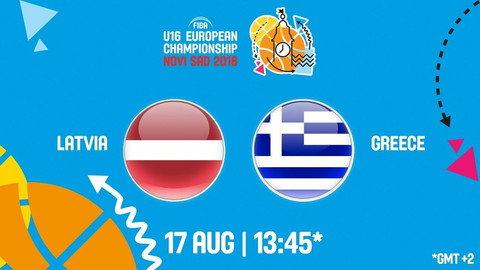 Live TV: Λετονία-Ελλάδα (14.45) για τις θέσεις 5-8 του Eurobasket U16!
