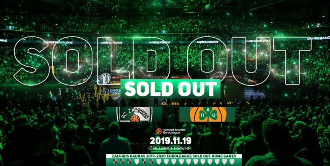 Sold out το Ζαλγκίρις Κάουνας-Παναθηναϊκός (pic)