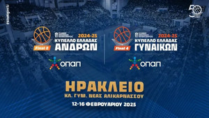 Κύπελλο: Live στις 13:00 η κλήρωση των Final-8 Ανδρών και Final-4 Γυναικών