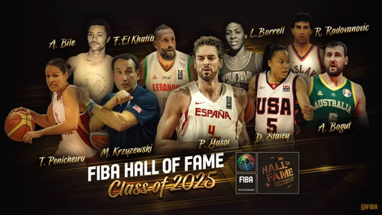 Με Πάου Γκασόλ η τάξη του Hall of Fame της FIBA ​​για το 2025