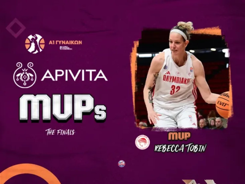Α1 Γυναικών: Η Ρεμπέκα Τόμπιν Apivita MVP των τελικών