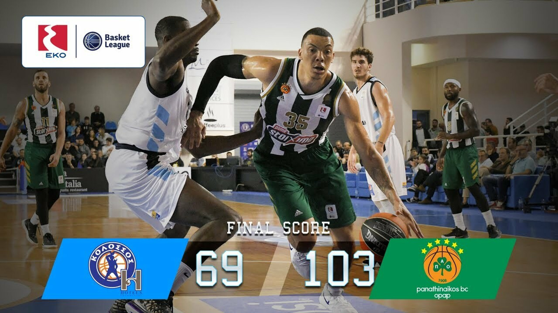 Το video της νίκης του Παναθηναϊκού με 103-69 επί του Κολοσσού στη Ρόδο