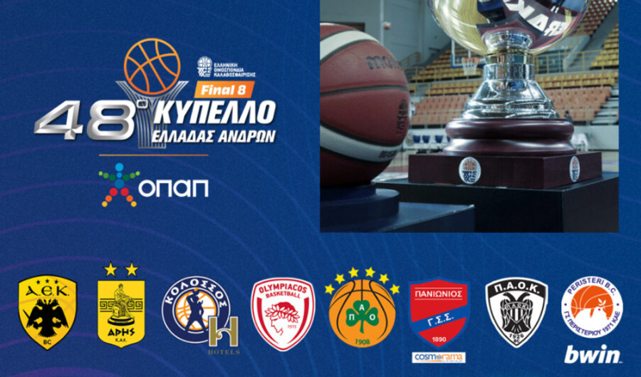 Final-8 Κυπέλλου ΟΠΑΠ: Live στις 11:00 η συνέντευξη Τύπου προπονητών και αρχηγών (video)