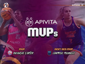 Α1 Γυναικών: MVP η Κάρτερ, MVP Νext Gen η Πολυμένη