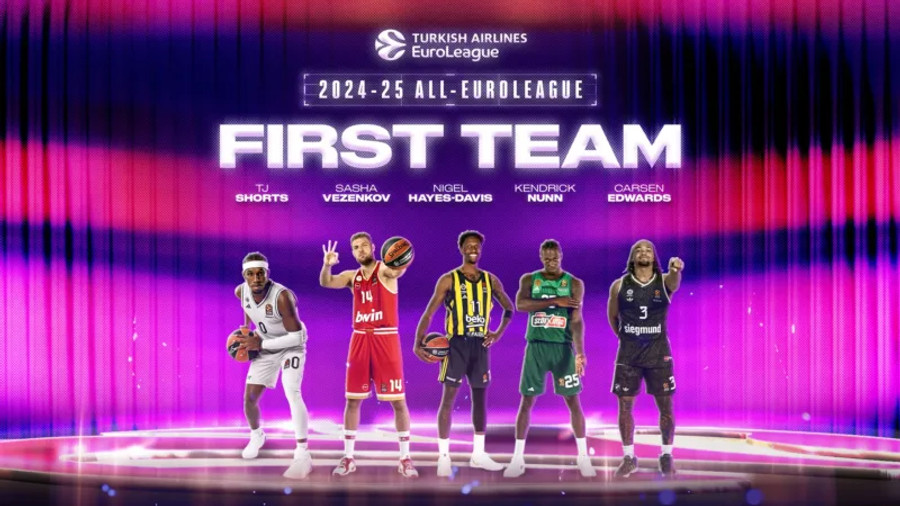 Με Βεζένκοφ και Ναν η κορυφαία πεντάδα της EuroLeague (vid)