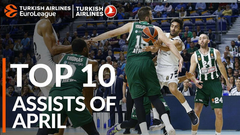 Με Καλάθη και Καμπάτσο το Top-10 των ασίστ του Απριλίου στη Euroleague (video)