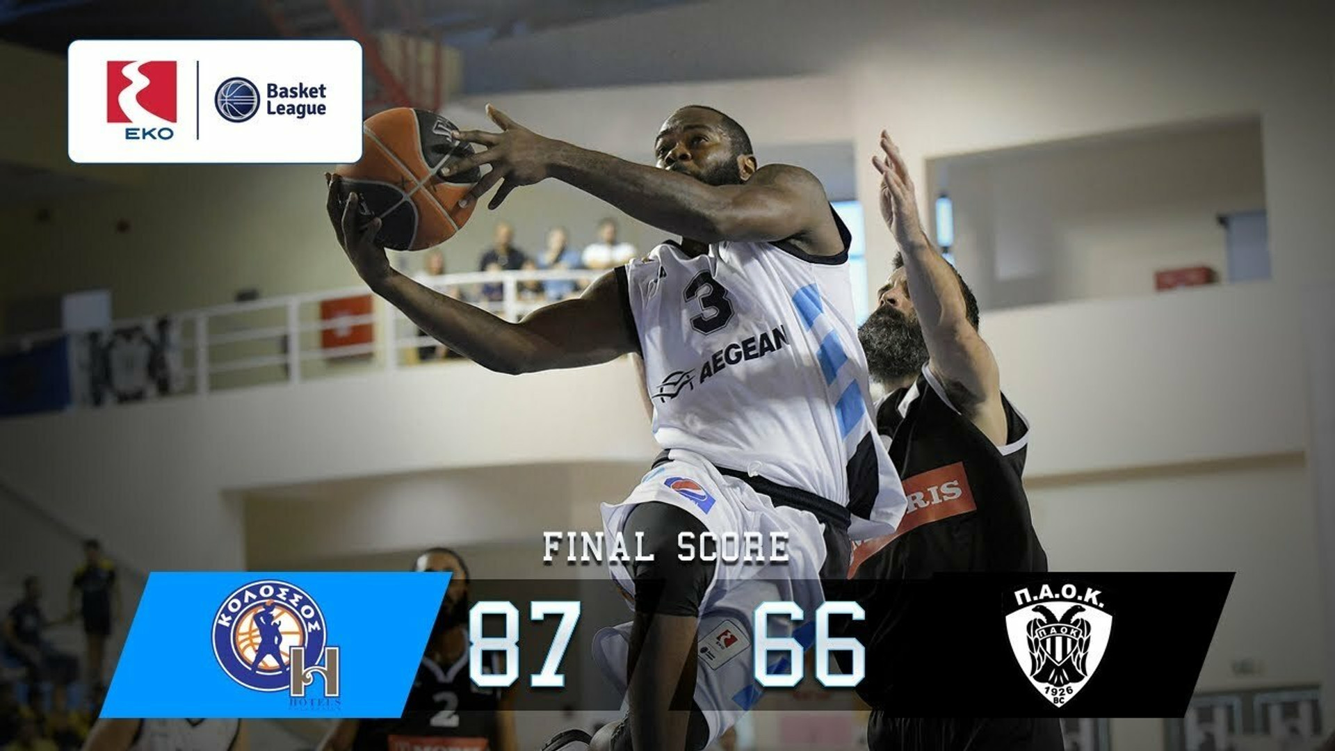 ΕΣΑΚΕ TV: Τα highlights του Κολοσσός H Hotels - ΠΑΟΚ 87-66 (video)