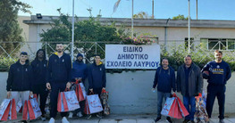 Επίσκεψη αντιπροσωπείας της ΚΑΕ Λαύριο Megabolt στο Ειδικό Δημοτικό σχολείο Λαυρίου (pics)