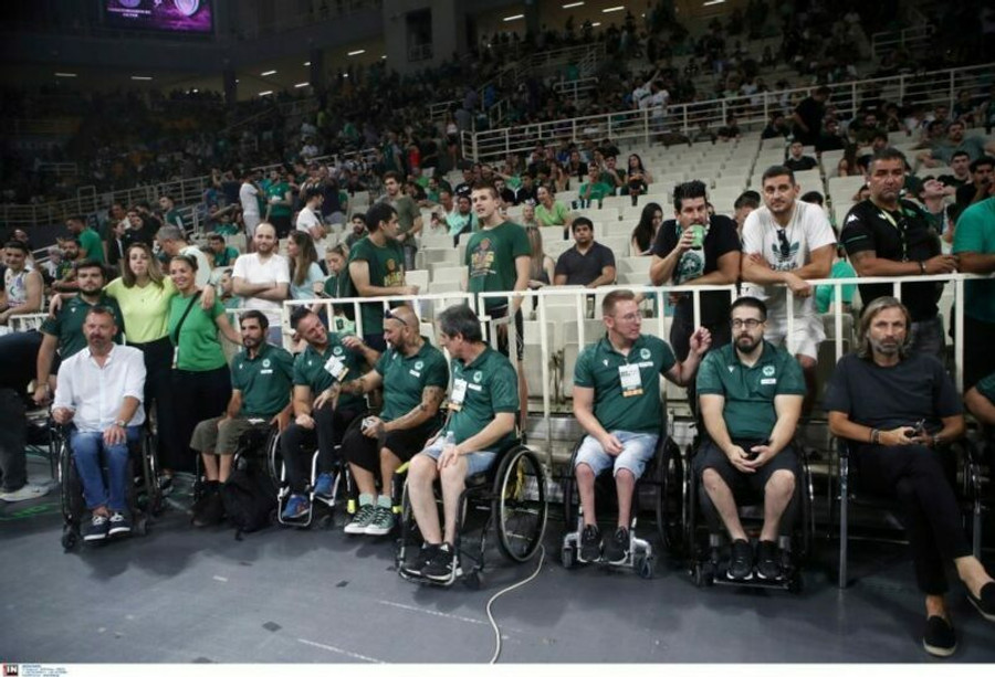 Θερμή υποδοχή στο ΟΑΚΑ για τον Παναθηναϊκό ΑμεΑ (video)
