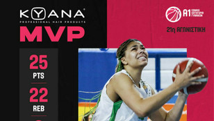Α1 Γυναικών: KYANA MVP της 21ης Αγωνιστικής η Μίγια Μπέρκμαν