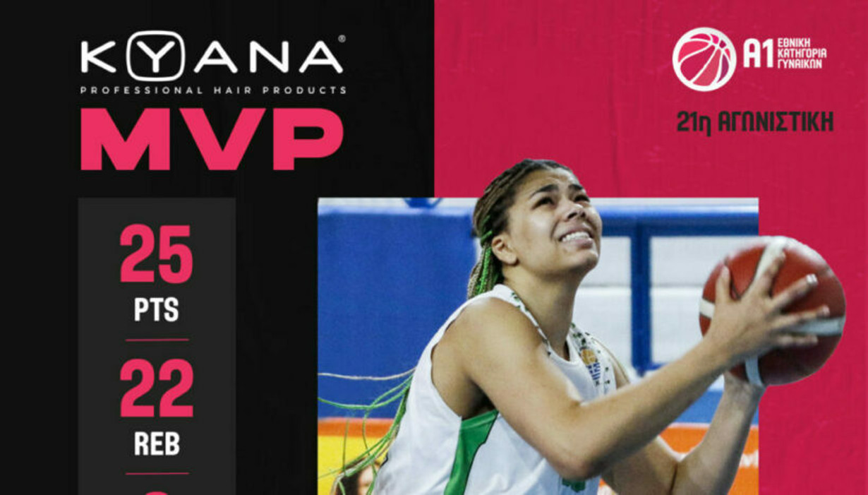 Α1 Γυναικών: KYANA MVP της 21ης Αγωνιστικής η Μίγια Μπέρκμαν
