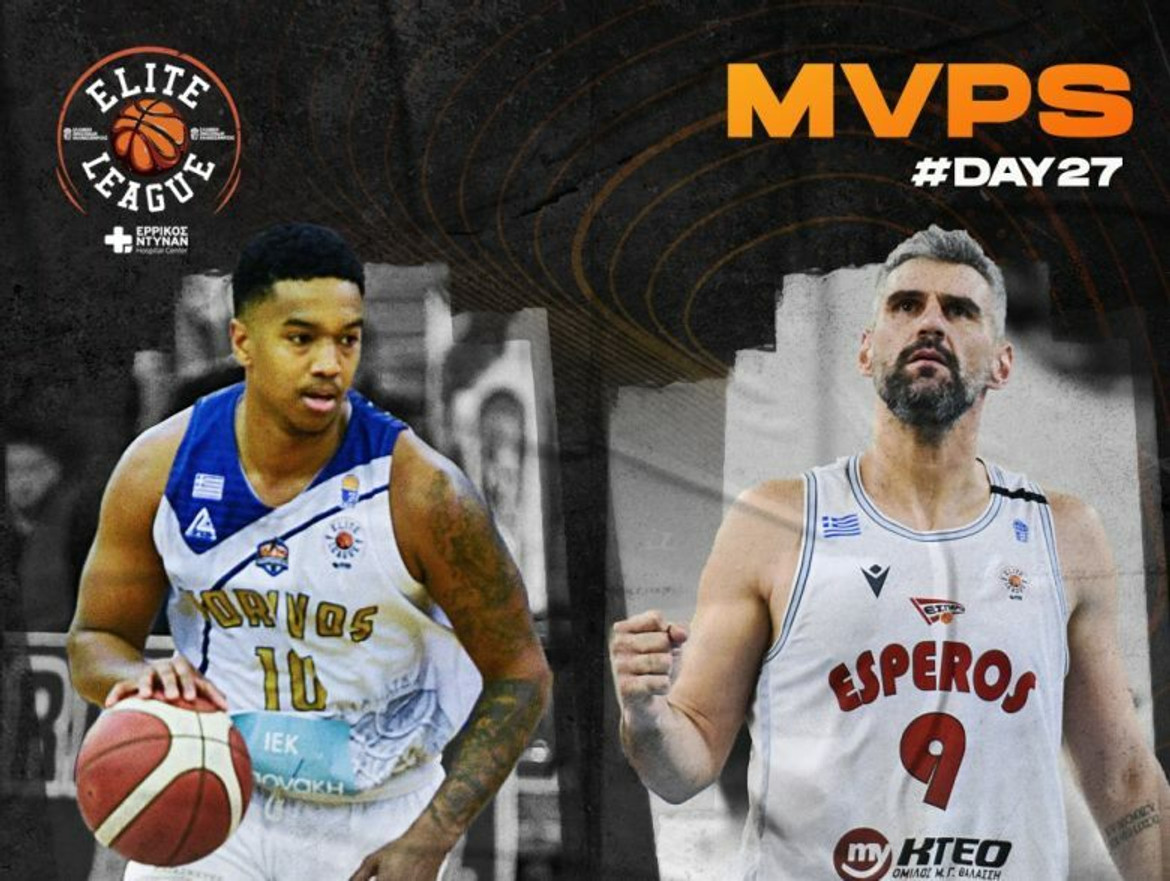 Δύο οι MVP της αγωνιστικής στην Elite League