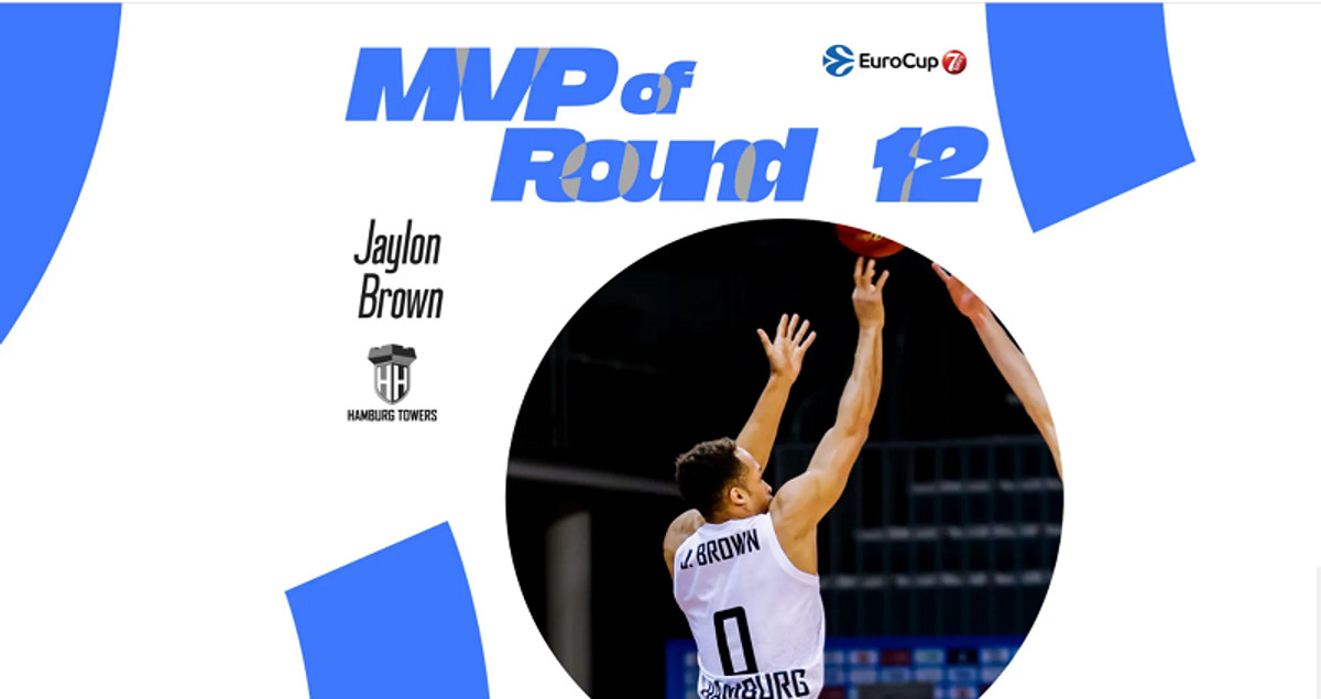 EuroCup: Ο Τζέιλον Μπράουν του Αμβούργου MVP της 12ης αγωνιστικής (vid)