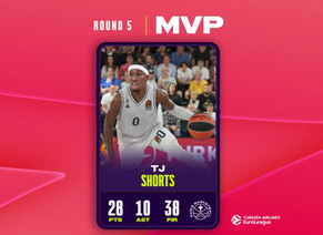Ο Τι Τζέι Σορτς MVP της 5ης αγωνιστικής (vid)