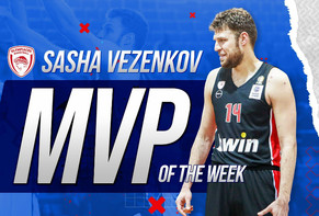 Basket League: Ξανά MVP o &quot;διπλός&quot; Σάσα Βεζένκοφ!